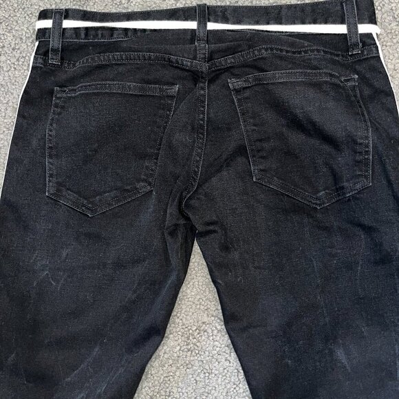 CHRISTOS NEW YORK The Track Jogger Black Jean Slim w/Red & Black Stripe Men's 30 - Picture 7 of 12